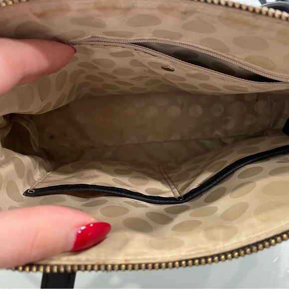 Kate Spade Black Leather Bag With Gold Hardware In Excellent Condition - Picture 4 of 4